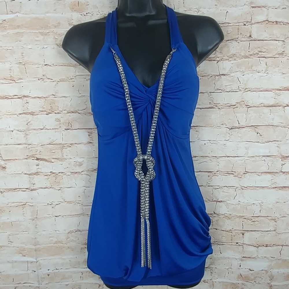 Urbanvibe Blue Halter with attached chain S